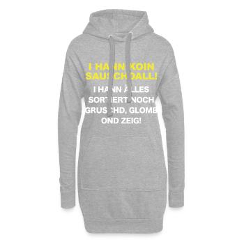 Souabe proverbes drôles typiquement souabe - Sweat-shirt à capuche long Femme - gris chiné - Devant