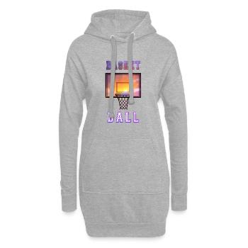 Basketballkorb Korb Basketball Sport - Hoodie-Kleid - Grau meliert - Vorne