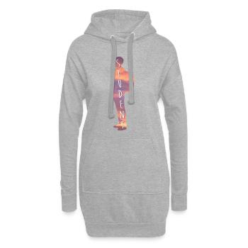 Schüler Student - Hoodie-Kleid - Grau meliert - Vorne