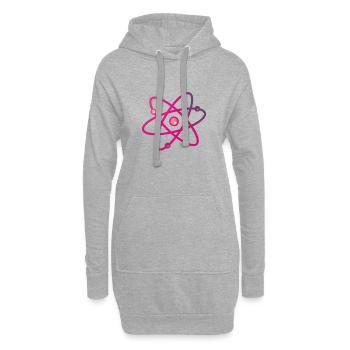 Buntes Atom Neutron Elektron - Hoodie-Kleid - Grau meliert - Vorne