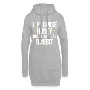 Hase Ich schwöre letztes Häschen Lustiges Geschenk - Hoodie-Kleid - Grau meliert - Vorne