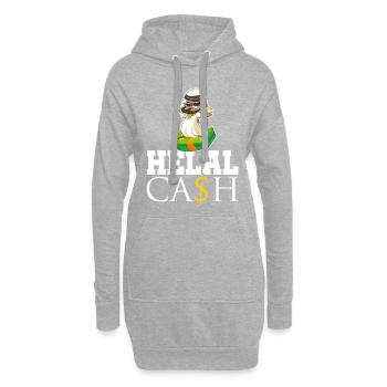 araber sheikh helal geld - Hoodie-Kleid - Grau meliert - Vorne