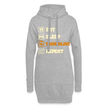 trampoline trampoline gymnastique - Sweat-shirt à capuche long Femme - gris chiné - Devant