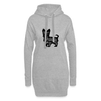 Yorkshire Terrier - Hoodie-Kleid - Grau meliert - Vorne