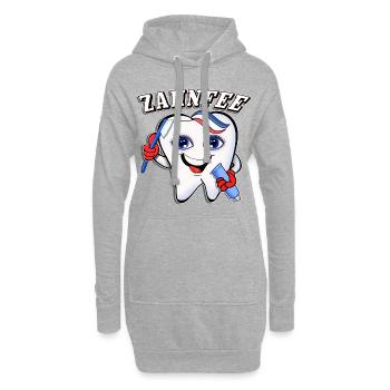 zahn zahnarzt zahnarzthelferin fee zahnpflege - Hoodie-Kleid - Grau meliert - Vorne
