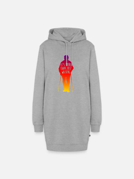 Pilger - Hoodie-Kleid - Grau meliert