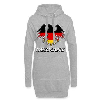 deutschland adler t-shirt deutsches flagge t-shirt t-stück - Hoodie-Kleid - Grau meliert - Vorne