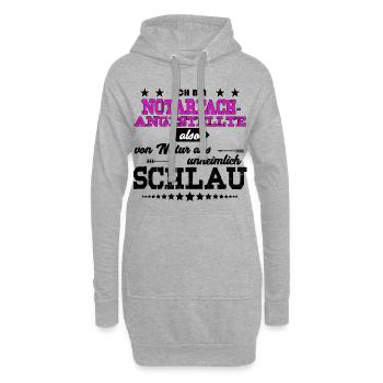 Notarfachangestellte Shirts / Notarfachangestellte - Hoodie-Kleid - Grau meliert - Vorne