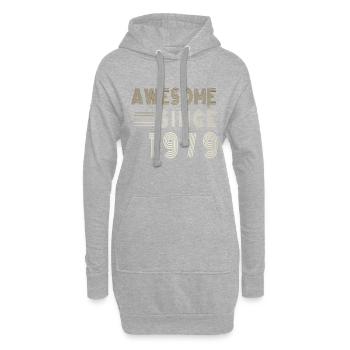 Awesome Since 1979 Geburtstag Spruch - Hoodie-Kleid - Grau meliert - Vorne