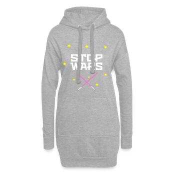 Stop Wars Idée de cadeau - Sweat-shirt à capuche long Femme - gris chiné - Devant