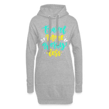 Voyage voyage - Sweat-shirt à capuche long Femme - gris chiné - Devant