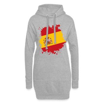 spanien flagge fahne - Hoodie-Kleid - Grau meliert - Vorne