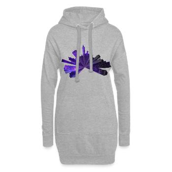 Streetart, Graffiti, Urbain, Ville, Art - Sweat-shirt à capuche long Femme - gris chiné - Devant