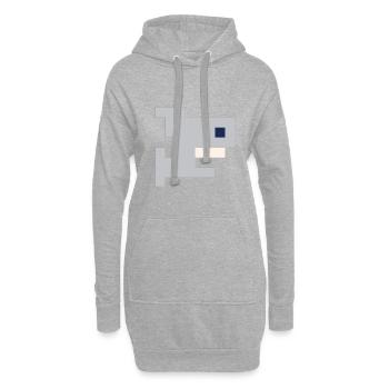 Sharky Hai Shark Sea Poisson Design Design Pixel 8bit - Sweat-shirt à capuche long Femme - gris chiné - Devant