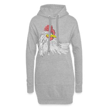 cock animal - Hoodie Dress - heather grey - Front