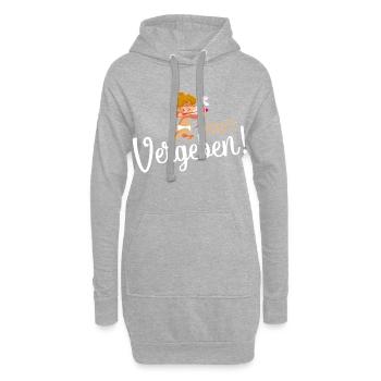 Vergeben Engel Valentinstag - Hoodie-Kleid - Grau meliert - Vorne