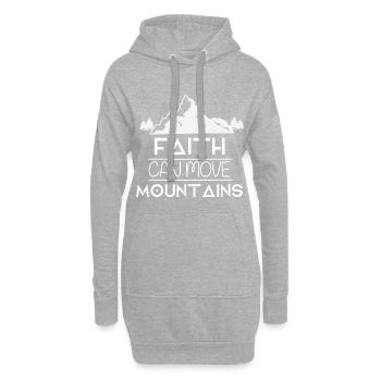 chrétien foi Jésus Dieu motivation montagnes - Sweat-shirt à capuche long Femme - gris chiné - Devant