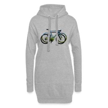 Maillot de course cadeau cycliste vélo de route - Sweat-shirt à capuche long Femme - gris chiné - Devant