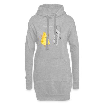 Feeling Grate Cheese Pun - Hoodie Dress - heather grey - Front