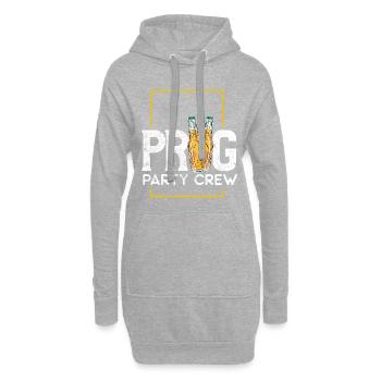 Prague Party Crew Vacances - Sweat-shirt à capuche long Femme - gris chiné - Devant