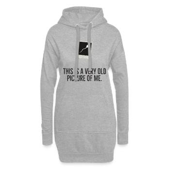 This is a very old picture of me Sperma Fun Shirt - Hoodie-Kleid - Grau meliert - Vorne