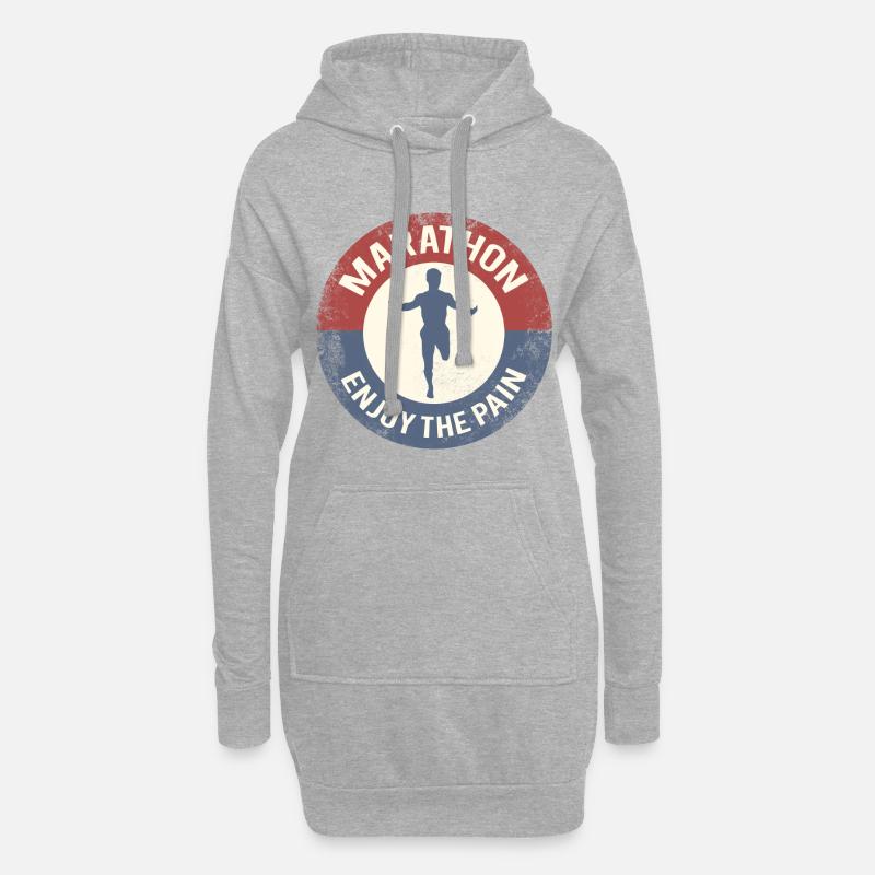 marathon - Hoodie-Kleid - Grau meliert
