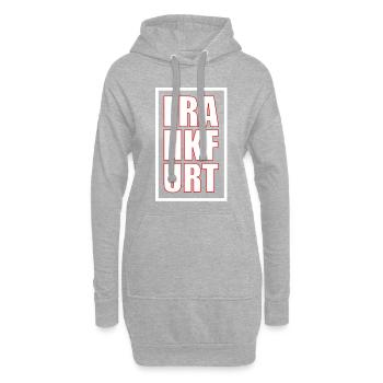 Francfort - Sweat-shirt à capuche long Femme - gris chiné - Devant