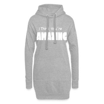AMAZING YOG MICHAEL, cadeau - Sweat-shirt à capuche long Femme - gris chiné - Devant