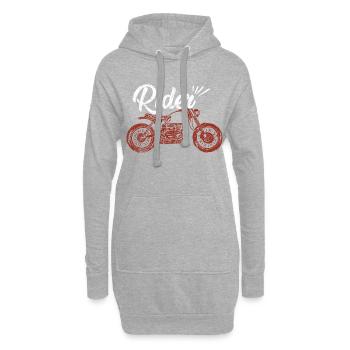 Motard, motard, motard - Sweat-shirt à capuche long Femme - gris chiné - Devant
