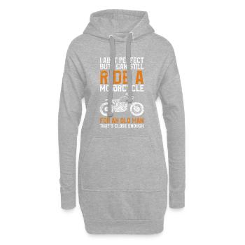 Motorrad Spruch alter mann biker - Hoodie-Kleid - Grau meliert - Vorne