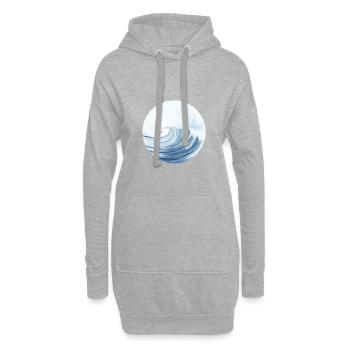 Meer Wasser Surfen Küste Natur Welle - Hoodie-Kleid - Grau meliert - Vorne