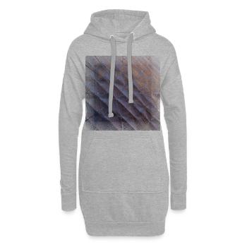 Dark angular, Dunkel Eckig. - Hoodie-Kleid - Grau meliert - Vorne