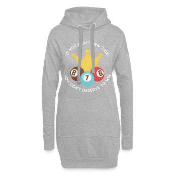 Billiard Spruch billiard - Hoodie-Kleid - Grau meliert - Vorne