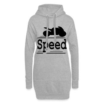 Idée cadeau motard moto motard vélomoteur - Sweat-shirt à capuche long Femme - gris chiné - Devant