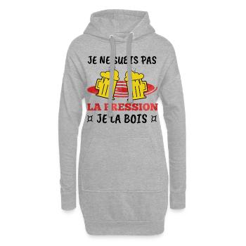 Apéro Shirt - Apéritif Cadeau - Sweat-shirt à capuche long Femme - gris chiné - Devant