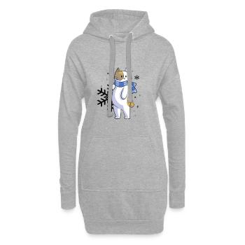 cat Frier - Sweat-shirt à capuche long Femme - gris chiné - Devant