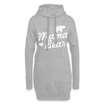 Shirt Mama Bear heart white - Hoodie-Kleid - Grau meliert - Vorne