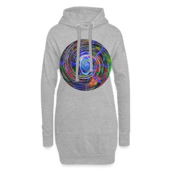 Lightning color ball, Blitz Farbenkugel - Hoodie-Kleid - Grau meliert - Vorne