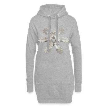 Flower Fleur Fleur - T-Shirt Design - Sweat-shirt à capuche long Femme - gris chiné - Devant