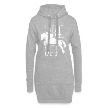 Pferde reiten spruch - Hoodie-Kleid - Grau meliert - Vorne
