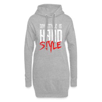 Hardstyle Musik - Hoodie-Kleid - Grau meliert - Vorne