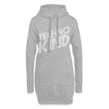 Techno musik - Hoodie-Kleid - Grau meliert - Vorne