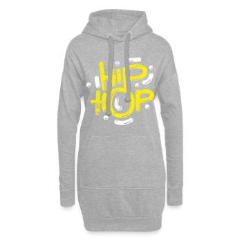 Hip hop musik - Hoodie-Kleid - Grau meliert - Vorne