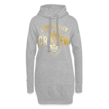 Adieu célibataire d'or - Sweat-shirt à capuche long Femme - gris chiné - Devant