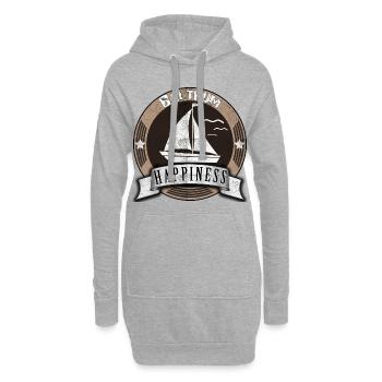 Baltrum Happiness - Sweat-shirt à capuche long Femme - gris chiné - Devant