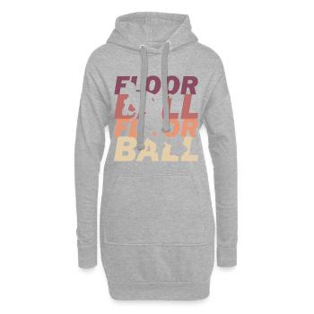 Floorball - Hoodie-Kleid - Grau meliert - Vorne