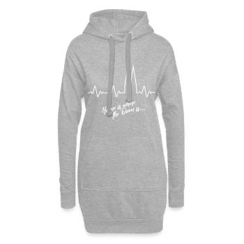 Page d'accueil Où le cœur de Cologne aime votre ville - Sweat-shirt à capuche long Femme - gris chiné - Devant