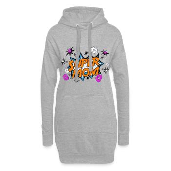 Super Mom Muttertag Mama Mutti Mutter Mom Heldin - Hoodie-Kleid - Grau meliert - Vorne