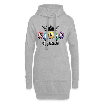 Bingo tshirt Bingo t-shirt queen - Hoodie-Kleid - Grau meliert - Vorne