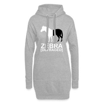 Zebra [defraged] | IT | Computer | Nerd | Geek - Hoodie-Kleid - Grau meliert - Vorne